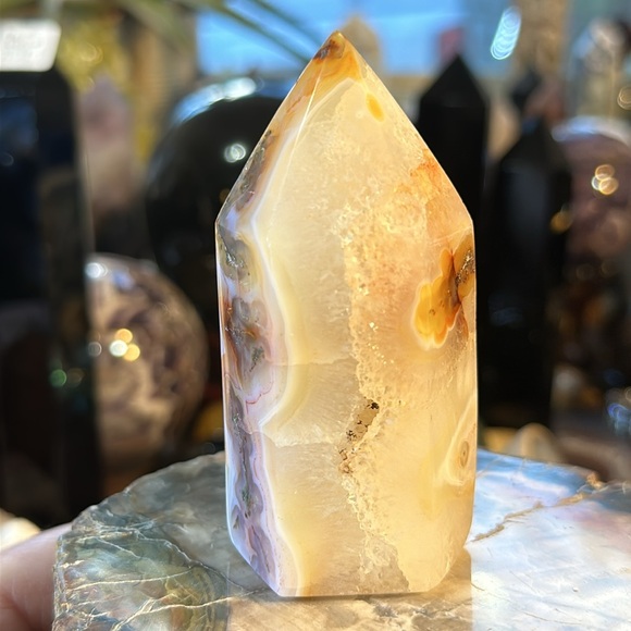 Carnelian Crystal Tower With Druzy! - Picture 13 of 13